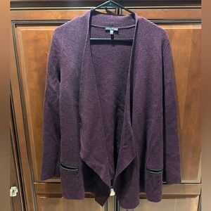Eileen Fisher Purple Plum Open Front Cardigan - S